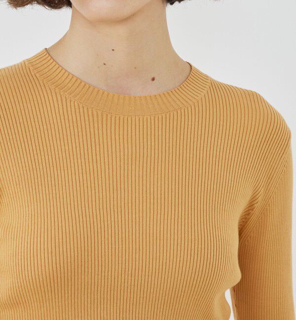 GALERIE VIE「ギザコットンリブ クルーネックプルオーバー」|ニット・セーター|