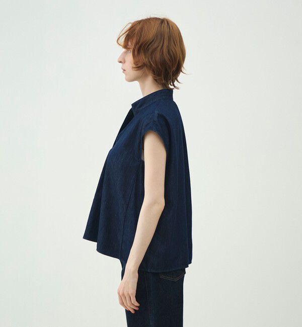 MACPHEE「コットンセルロースデニム タイブラウス」|シャツ・ブラウス|
