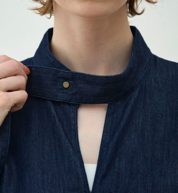 MACPHEE「コットンセルロースデニム タイブラウス」|シャツ・ブラウス|