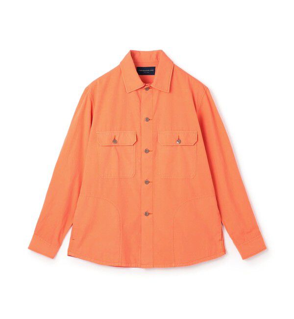 TOMORROWLAND MENS「スビンコットン ダブルポケット シャツブルゾン」|シャツ・ブラウス|29 オレンジ