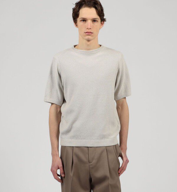 TOMORROWLAND MENS「TOMORROWLAND tricot コットンリネン クルーネックプルオーバーニット」|ニット・セーター|