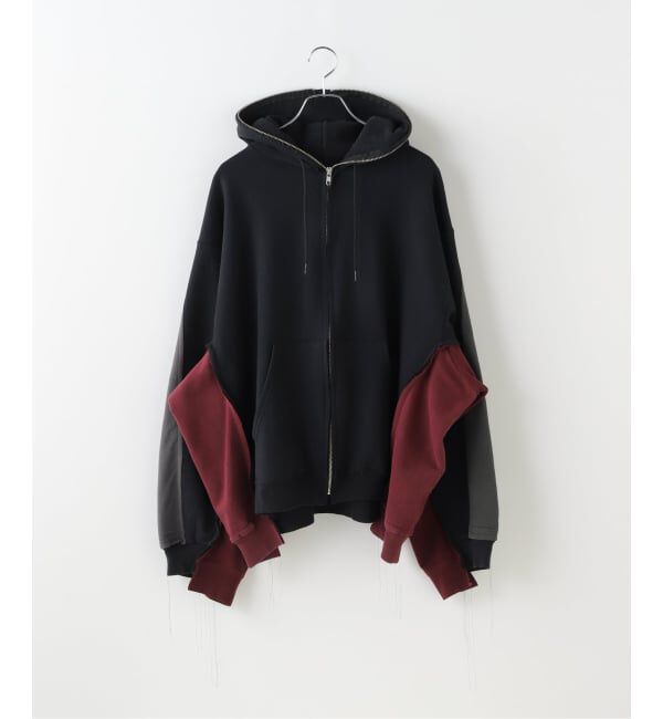JOINT WORKS「DISCOVERED / ディスカバード Band Tee Dolman Zip Hoodie」|パーカー|ブラック