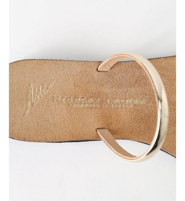 SLOBE IENA「NICOLAS LAINAS/ニコラスライナス SLOBE別注 メタルフラットサンダル」|サンダル|