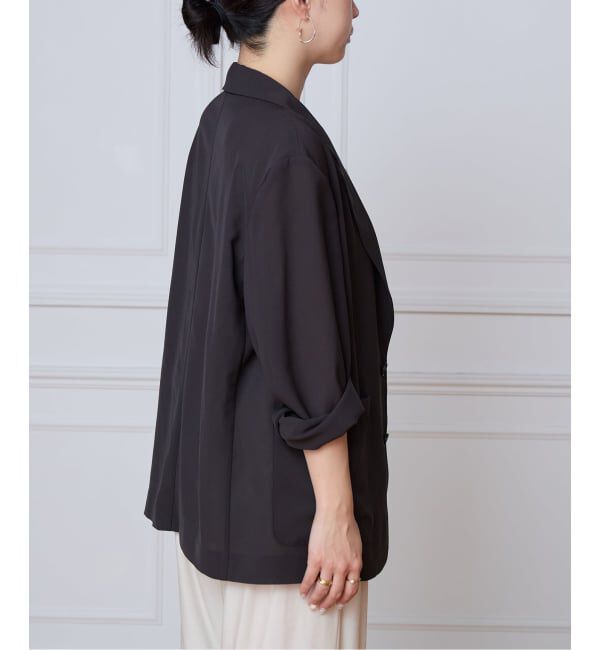 IENA LA BOUCLE「IENA LA BOUCLE シアードレーピージャケット」|テーラードジャケット|