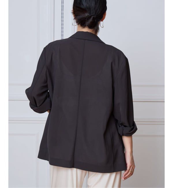 IENA LA BOUCLE「IENA LA BOUCLE シアードレーピージャケット」|テーラードジャケット|