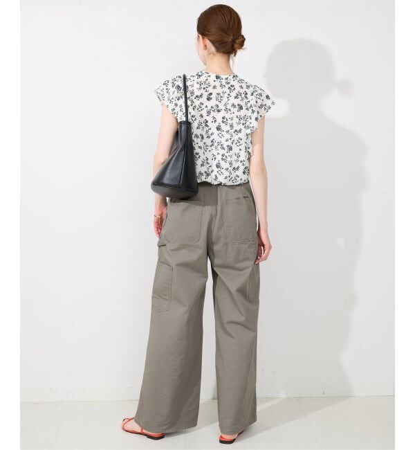 SLOBE IENA「《WEB限定/追加予約》フレンチフリルスリーブフラワーブラウス」|シャツ・ブラウス|