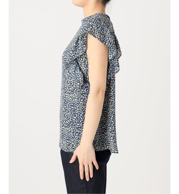 SLOBE IENA「《WEB限定/追加予約》フレンチフリルスリーブフラワーブラウス」|シャツ・ブラウス|