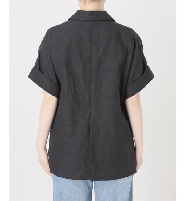 IENA「《予約》ウォッシャブル リネン混Wハーフジャケット」|テーラードジャケット|