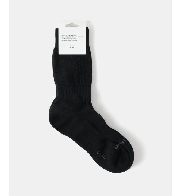 EDIFICE「REPRODUCTION OF FOUND FRENCH MILITARY SOCKS」|ソックス|ブラック