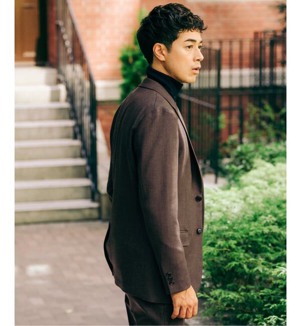EDIFICE「SUPER 120&rsquo;s ウールサキソニー 2ボタン ジャケット【セットアップ着用可能】」|テーラードジャケット|