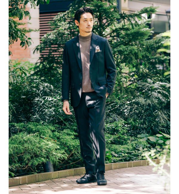 EDIFICE「SUPER 120&rsquo;s ウールサキソニー 2ボタン ジャケット【セットアップ着用可能】」|テーラードジャケット|