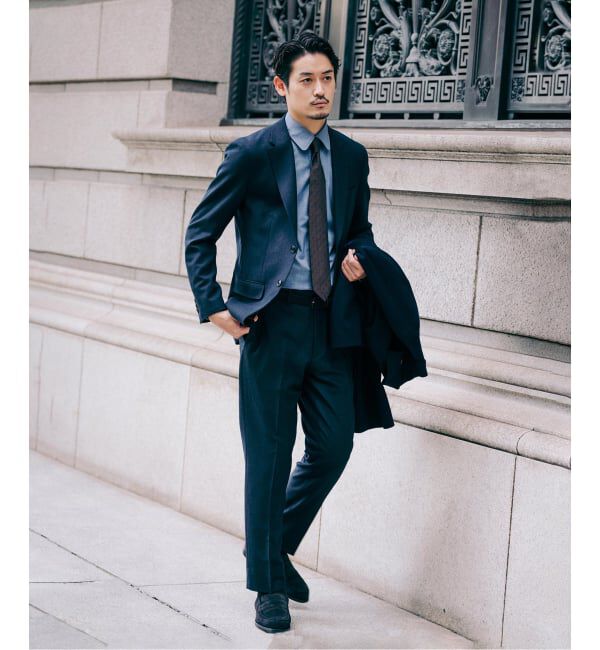 EDIFICE「SUPER 120&rsquo;s ウールサキソニー 2ボタン ジャケット【セットアップ着用可能】」|テーラードジャケット|