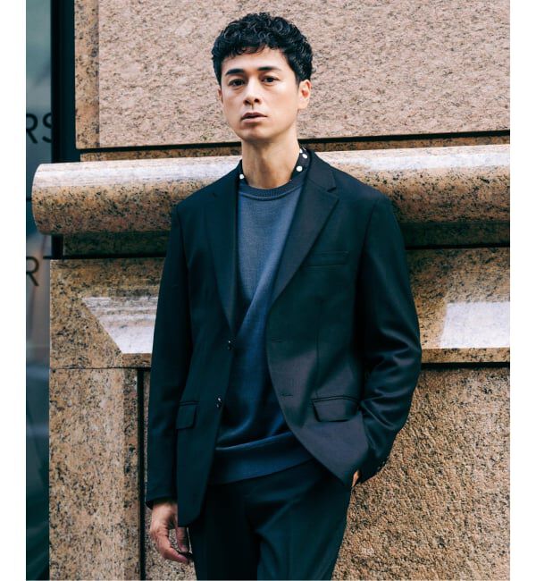 EDIFICE「SUPER 120&rsquo;s ウールサキソニー 2ボタン ジャケット【セットアップ着用可能】」|テーラードジャケット|