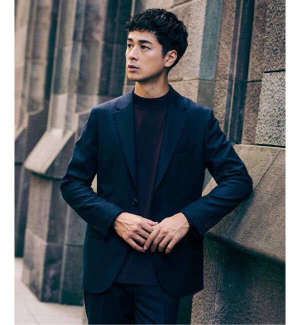 EDIFICE「SUPER 120&rsquo;s ウールサキソニー 2ボタン ジャケット【セットアップ着用可能】」|テーラードジャケット|