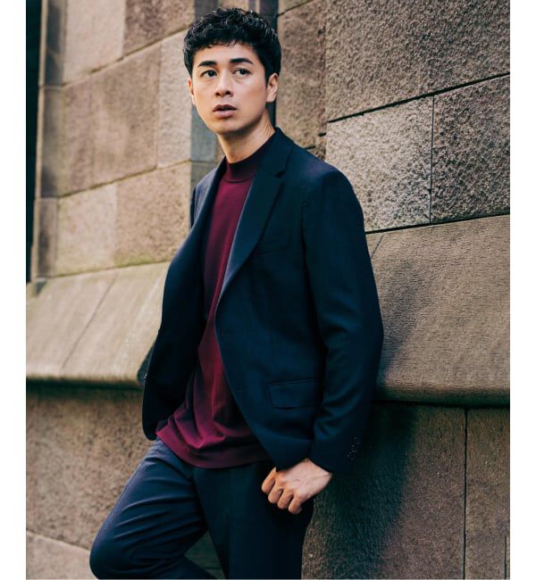 EDIFICE「SUPER 120&rsquo;s ウールサキソニー 2ボタン ジャケット【セットアップ着用可能】」|テーラードジャケット|