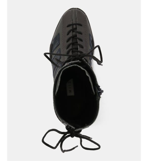 PULP「Miista/ミスタ Imogen Grey Navy Lace Sneaker Boo」|ロングブーツ|