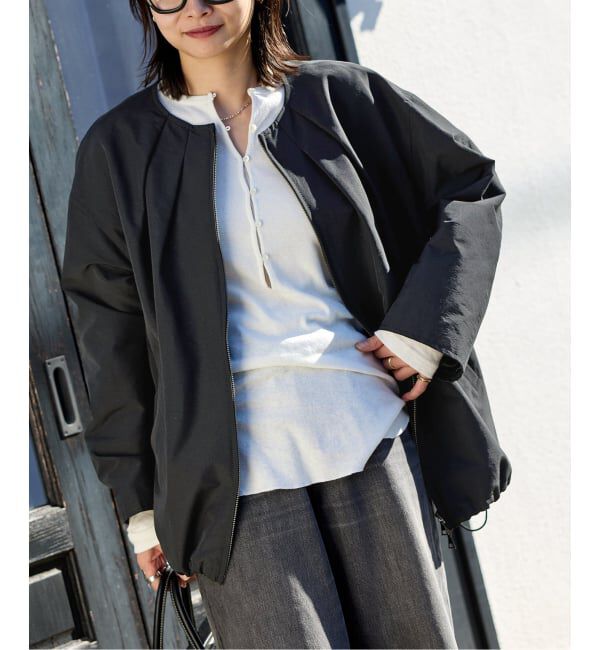 JOURNAL STANDARD「《追加》グログランノーカラーコクーンコート」|ノーカラーコート|