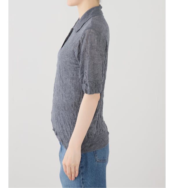 journal standard L'essage「RECTO/レクト CREASE ポロ襟 ニット (COOL GREY) RW26SKTP003GR」|ニット・セーター|