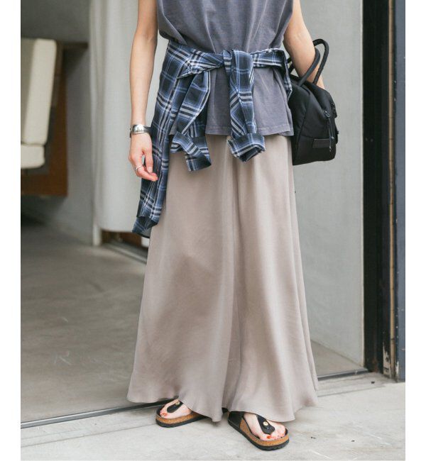 Spick and Span「《追加》ウォッシャブルキュプラフレアスカート」|スカート|