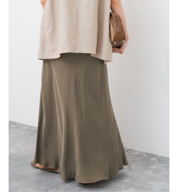 Spick and Span「《追加》ウォッシャブルキュプラフレアスカート」|スカート|