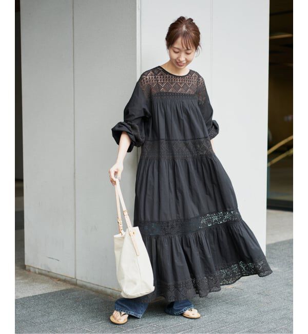 Spick and Span「《新色有り / 追加》HYUレースギャザーワンピース」|ワンピース|