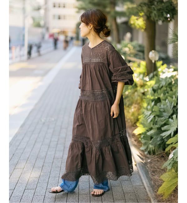 Spick and Span「《新色有り / 追加》HYUレースギャザーワンピース」|ワンピース|