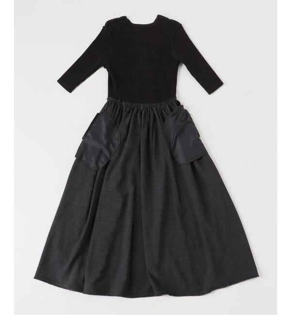 NOBLE「《追加・新色》【洗える】フロントジップドッキングワンピース」|ワンピース|