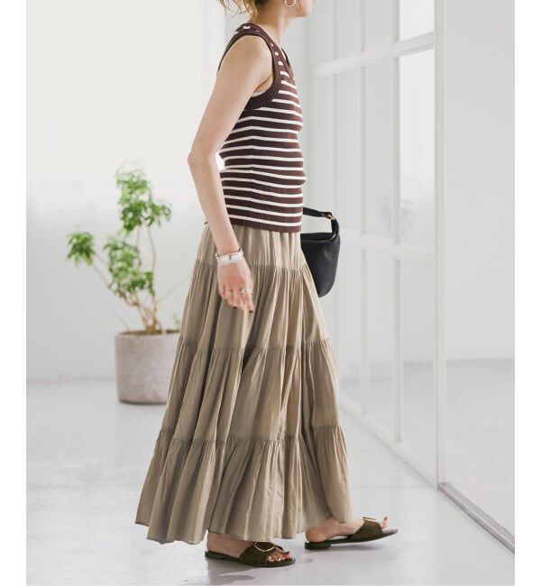 Spick and Span「HYU ギャザーティアードスカート」|スカート|