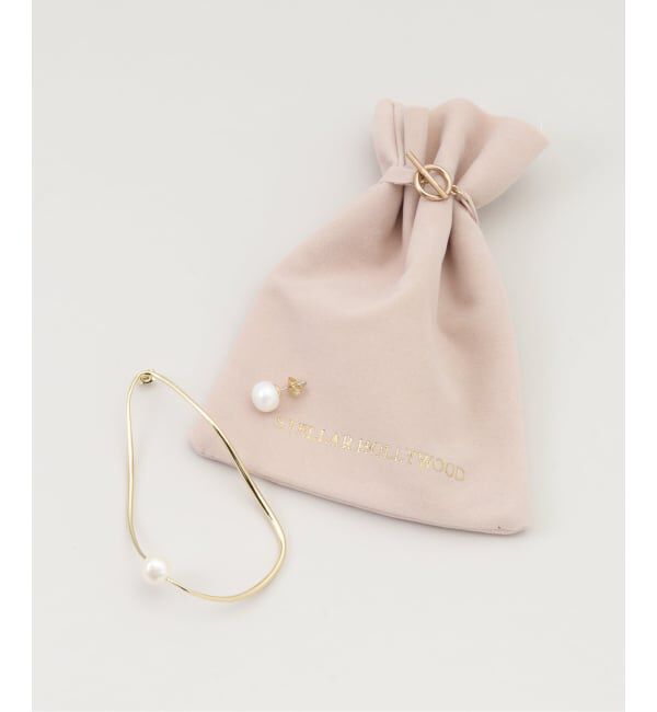  「STELLAR HOLLYWOOD/ステラハリウッド アシンメトリーフープピアス」|ピアス|