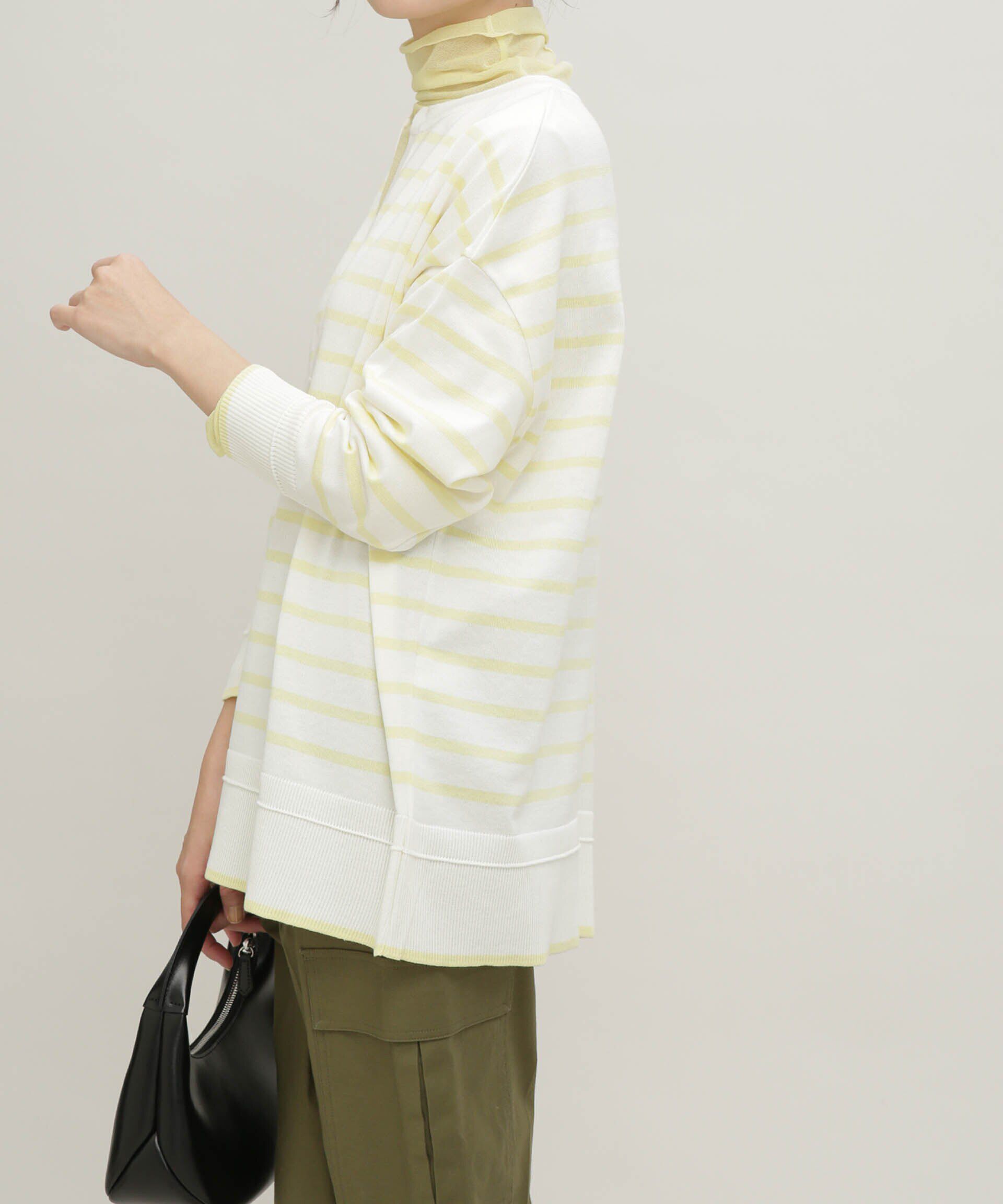 nano･universe「LB.03/思いきり洗えるニット スキッパーボーダープルオーバー」|ニット・セーター|