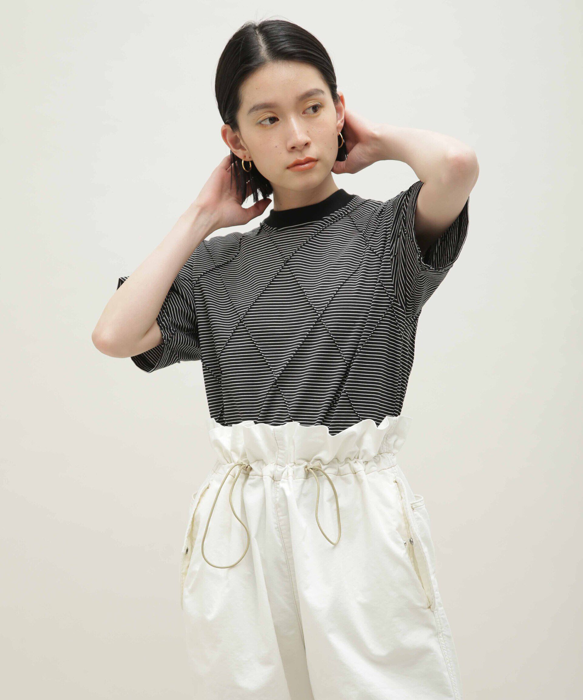 nano･universe「NOMA t.d./Diamond Stitch Tee」|Tシャツ・カットソー|ブラック