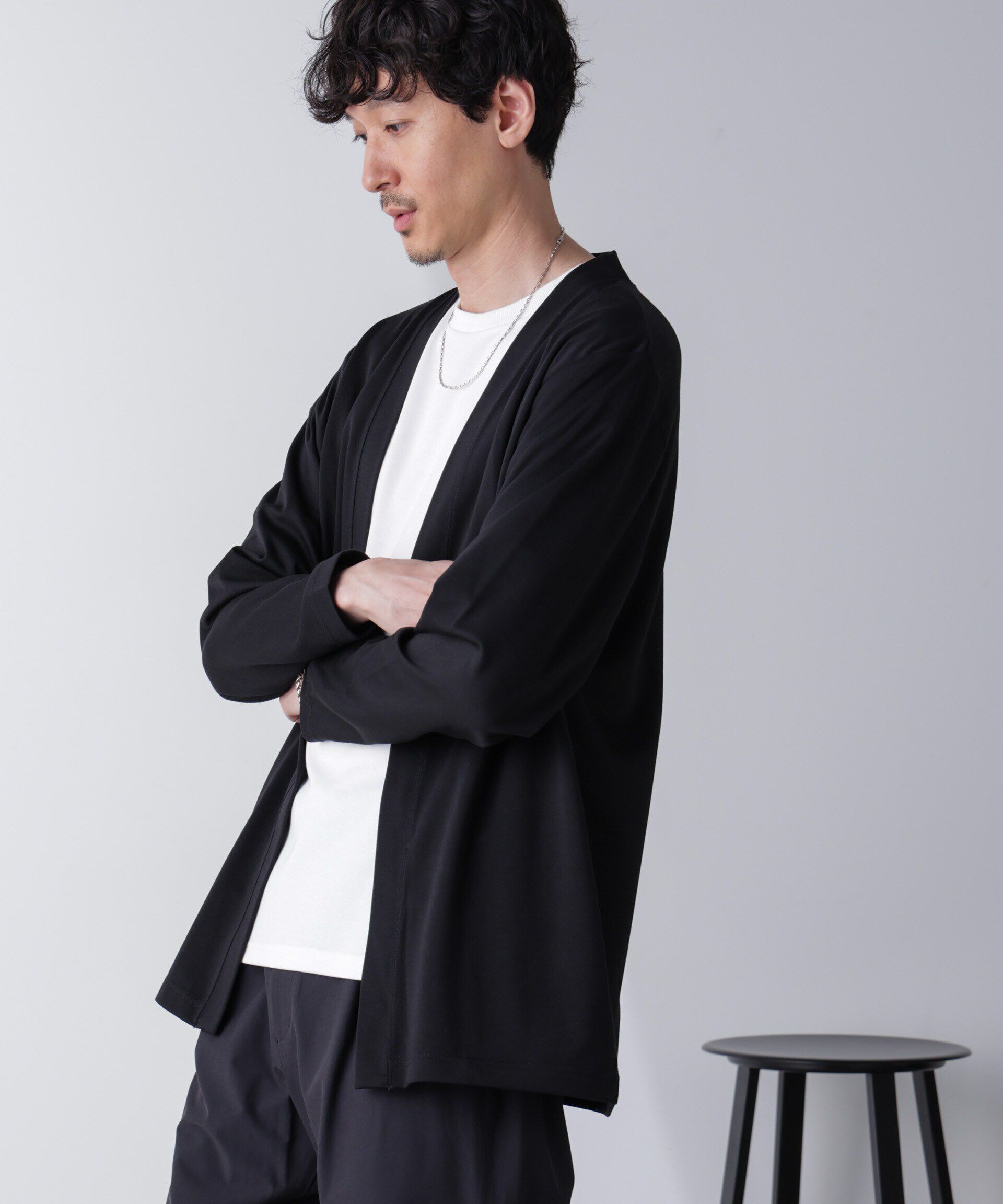 nano･universe「ダブルジャージー着流しカーディガン 24AW」|Tシャツ・カットソー|