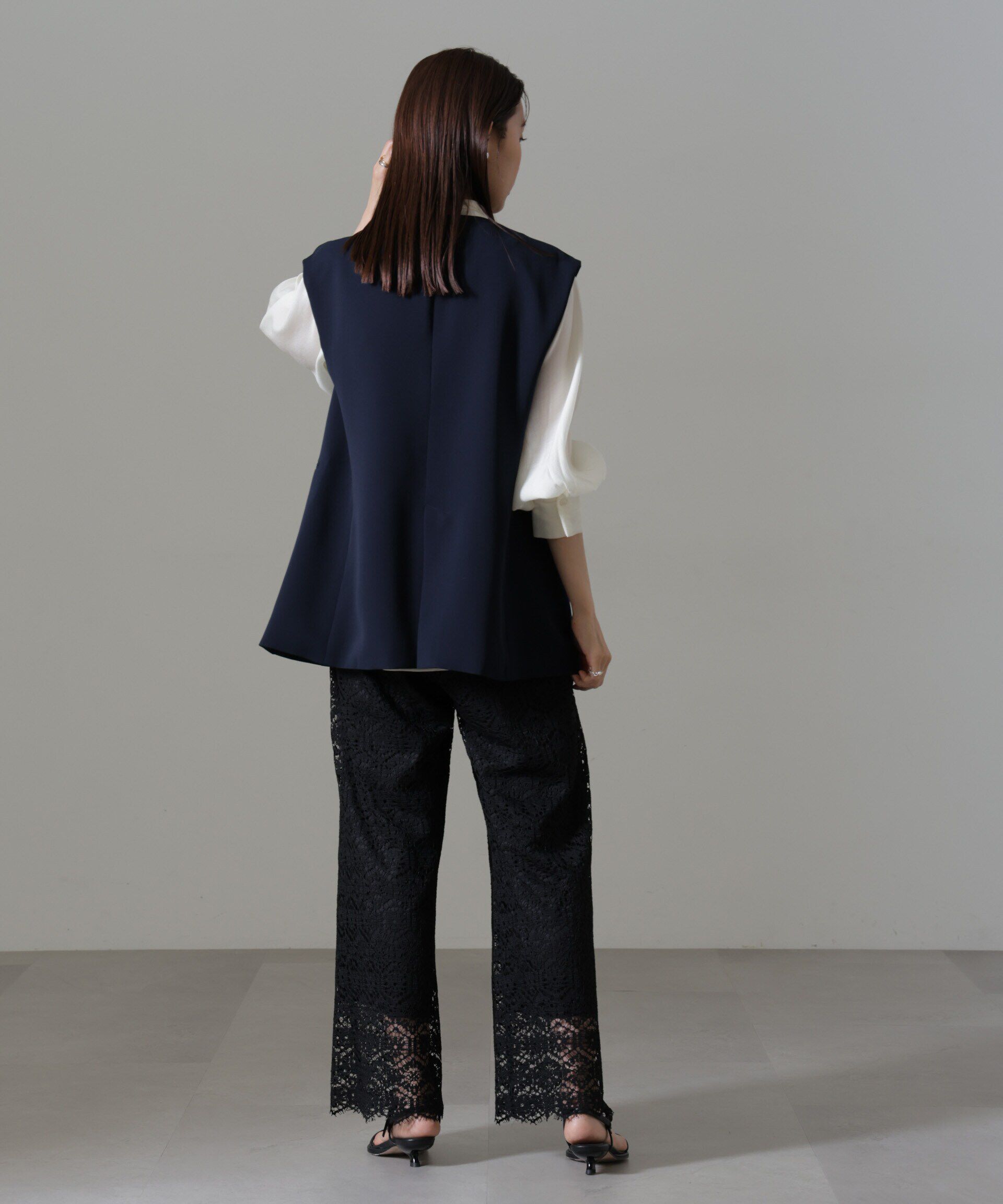 nano･universe「イージーケアダブルクロス ジレ(セットアップ可)」|テーラードジャケット|