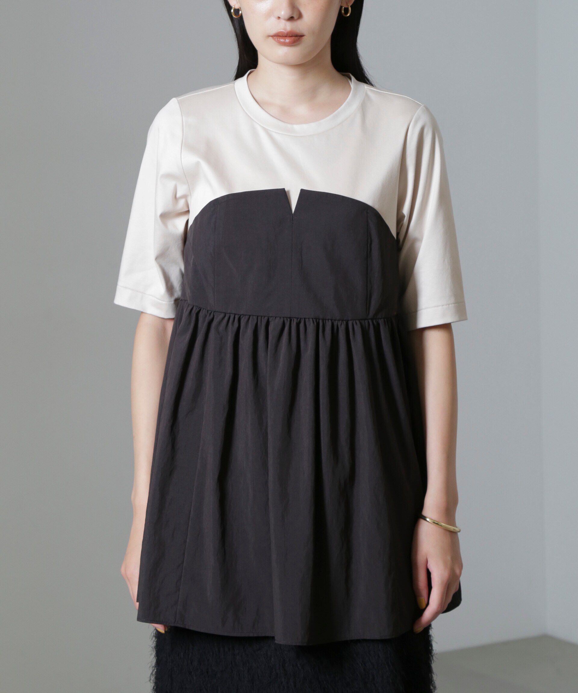 nano･universe「ビスチェコンビギャザートップス」|Tシャツ・カットソー|