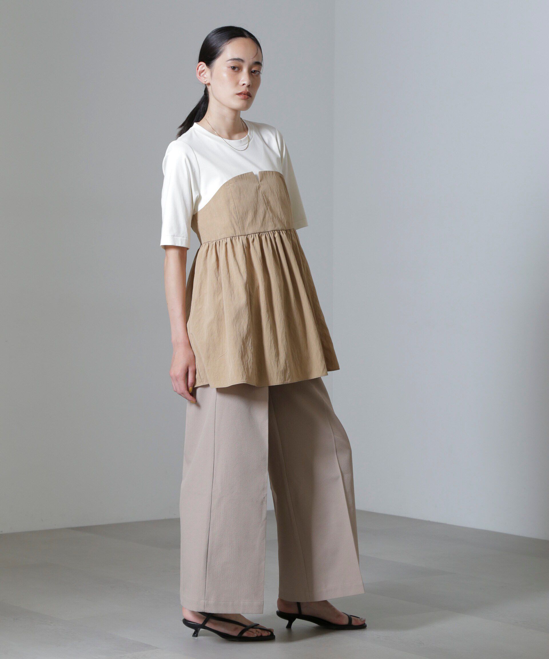 nano･universe「ビスチェコンビギャザートップス」|Tシャツ・カットソー|