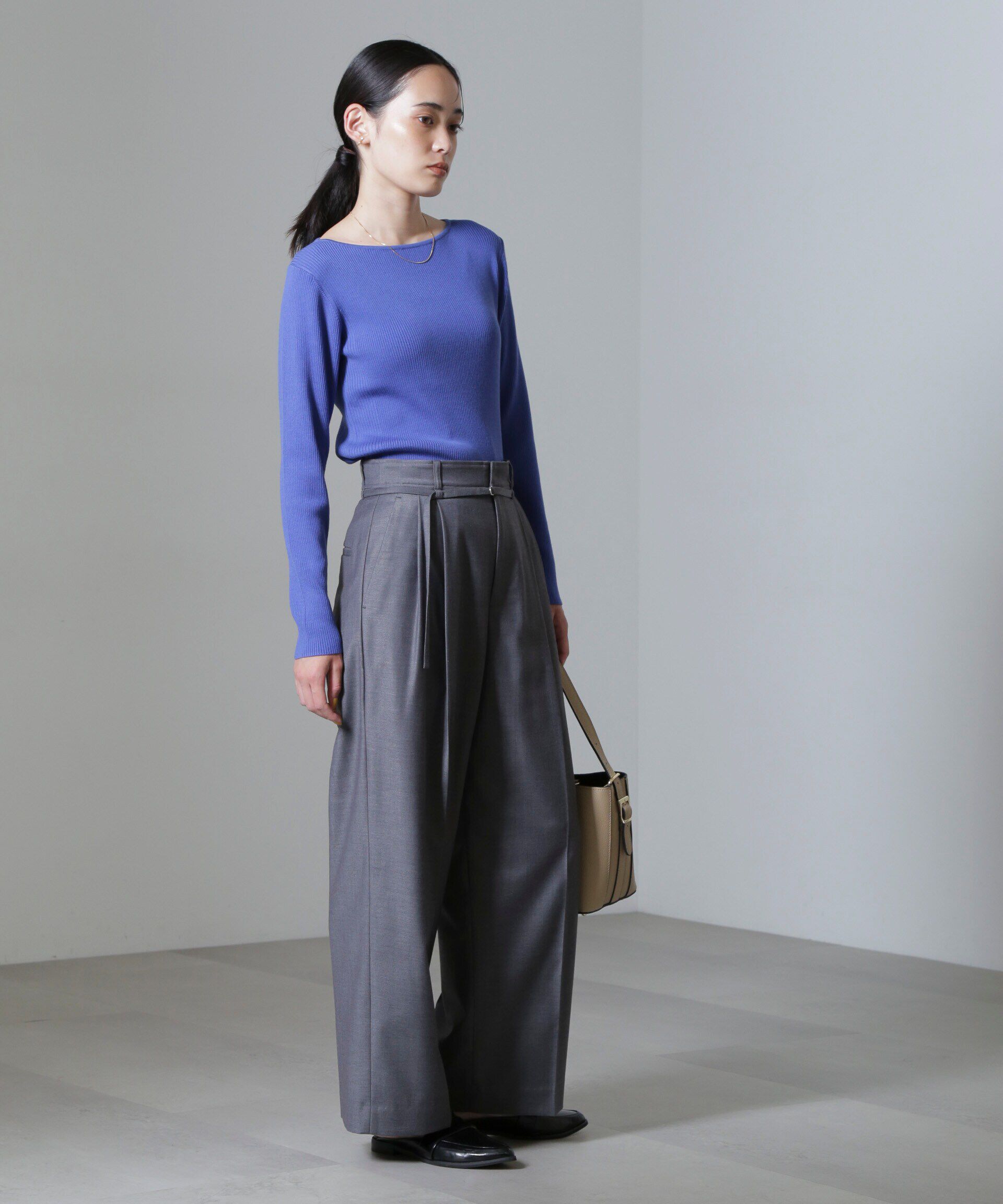 nano･universe「スーチングワイドスラックスパンツ」|チノ|