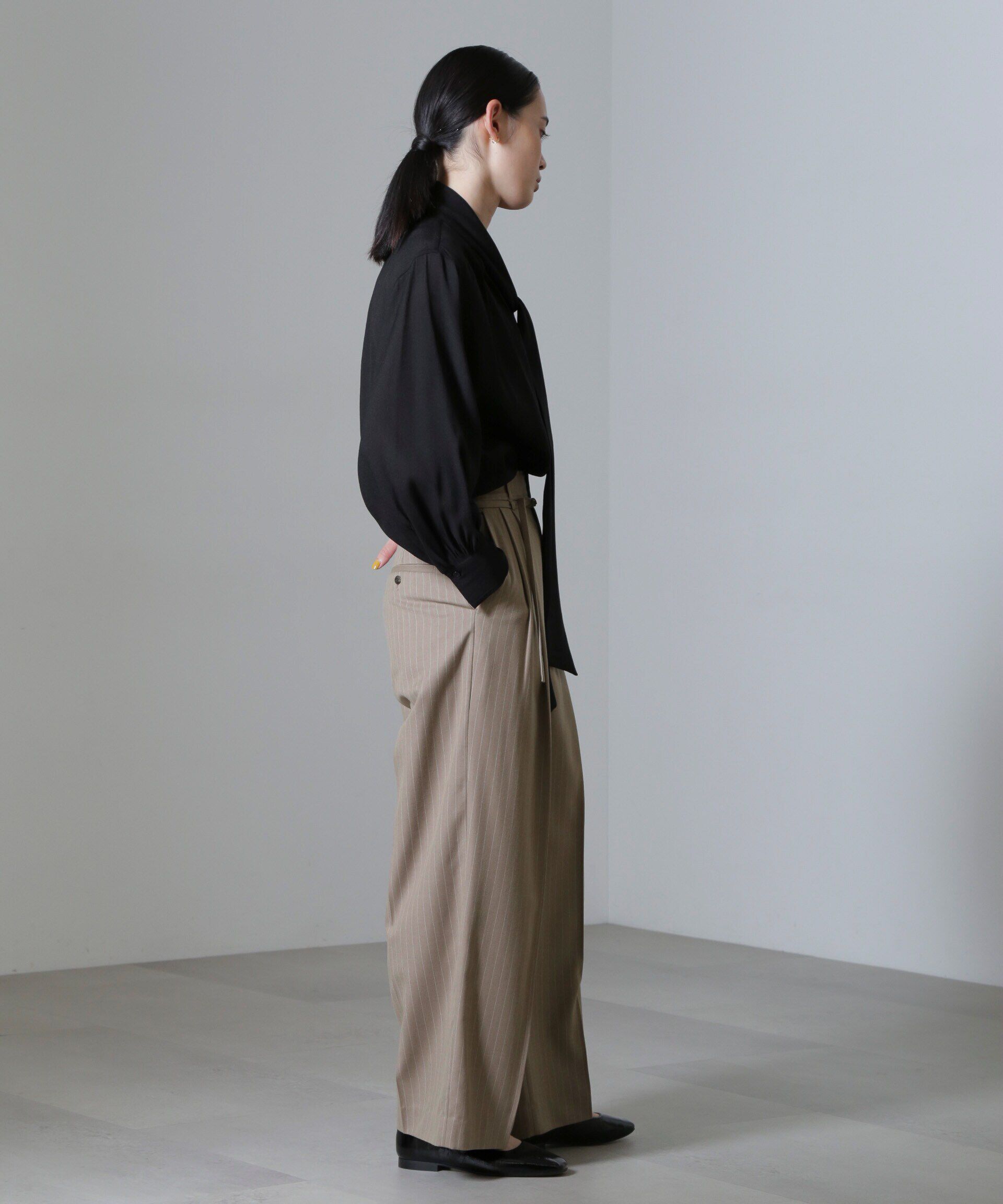 nano･universe「スーチングワイドスラックスパンツ」|チノ|