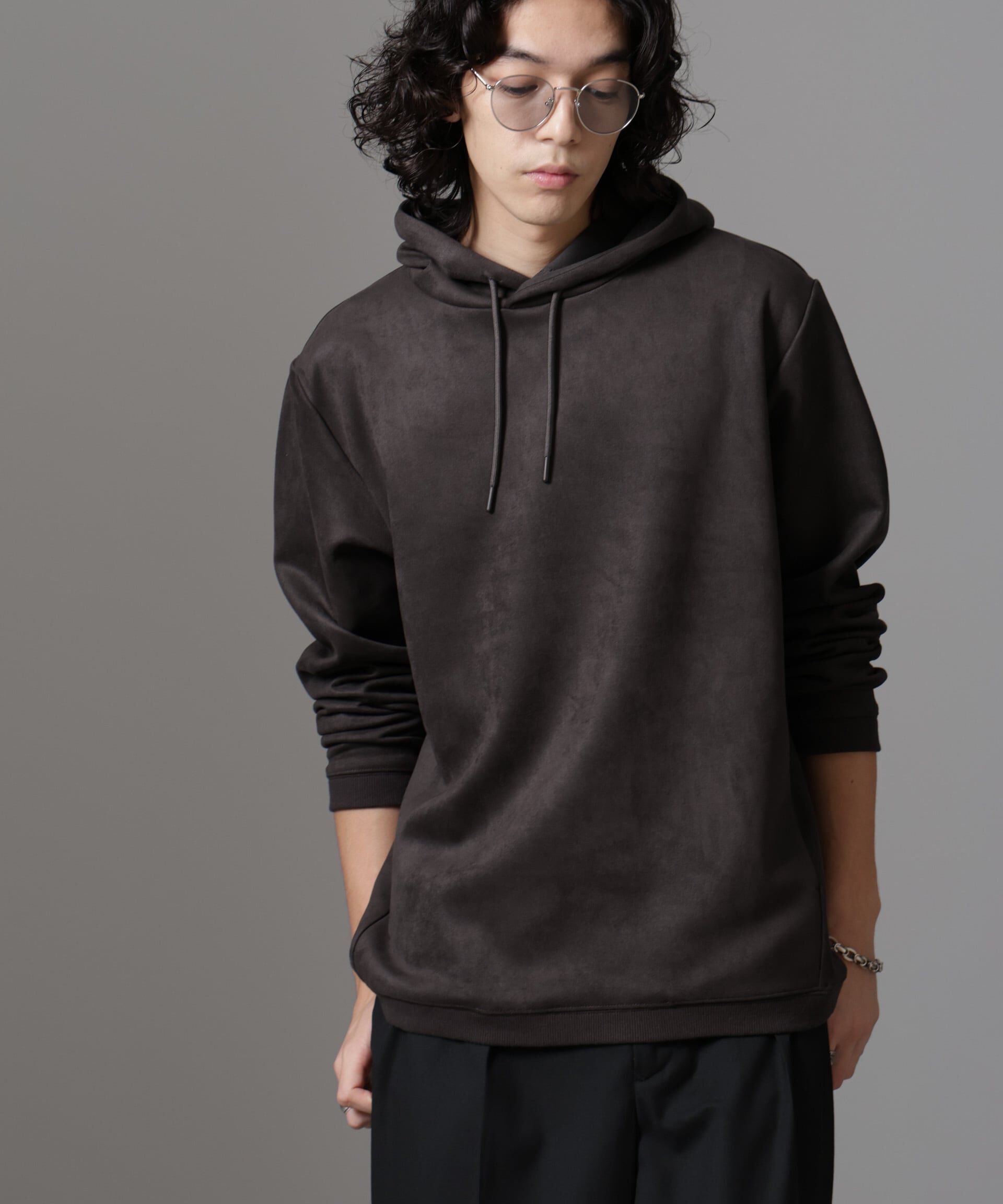 nano･universe「フェイクスエードフーディー 長袖」|Tシャツ・カットソー|