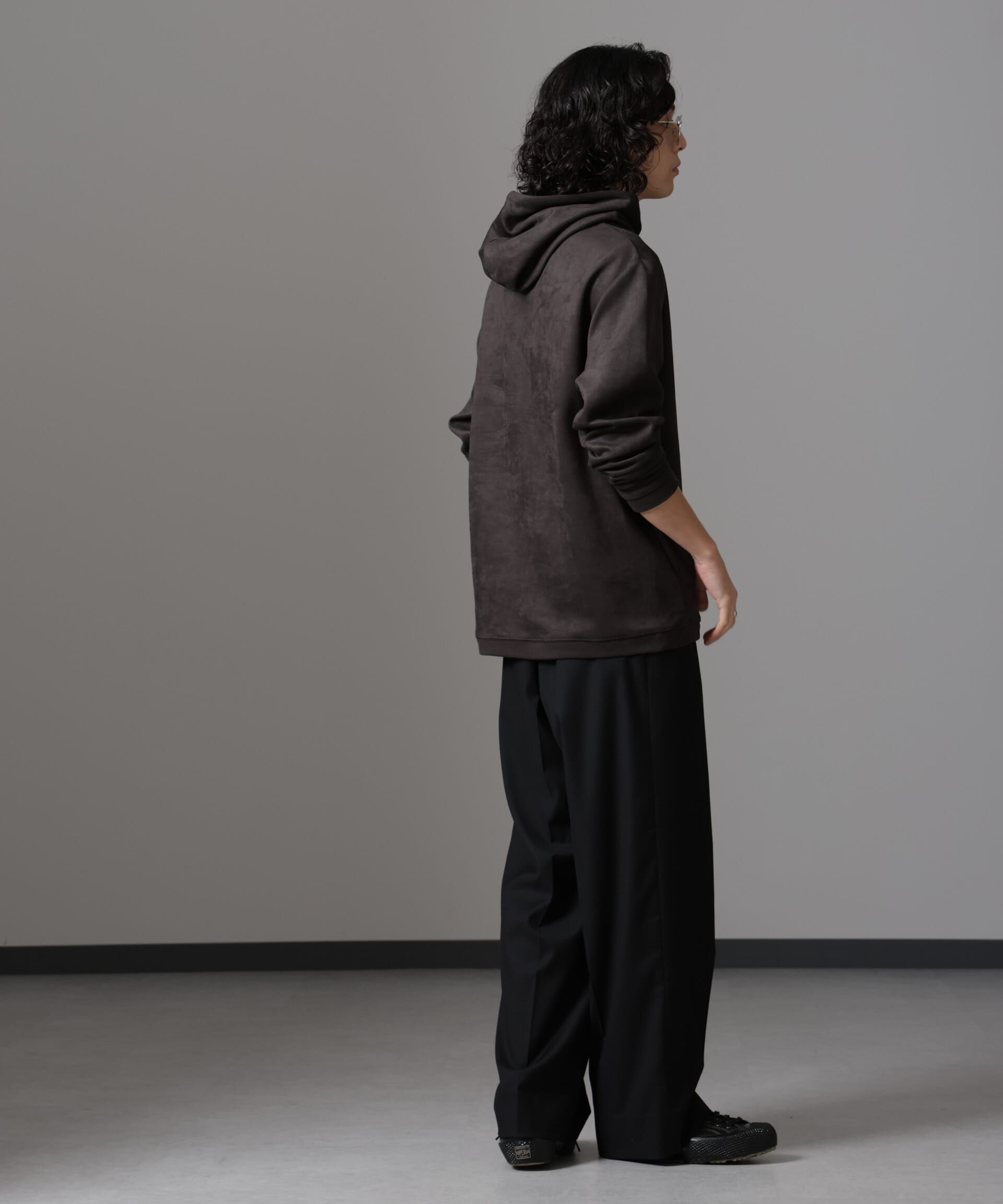 nano･universe「フェイクスエードフーディー 長袖」|Tシャツ・カットソー|