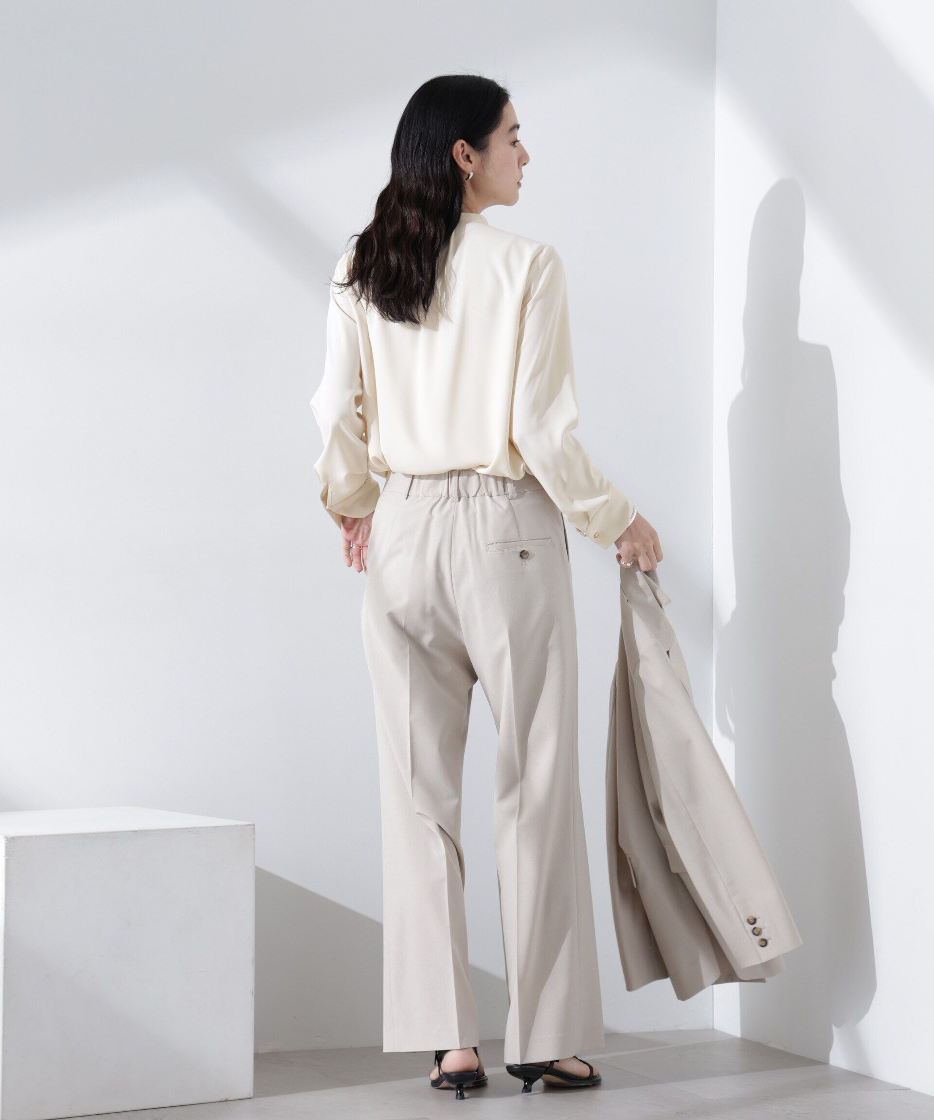 nano･universe「スタンドバイカラータックブラウス」|シャツ・ブラウス|