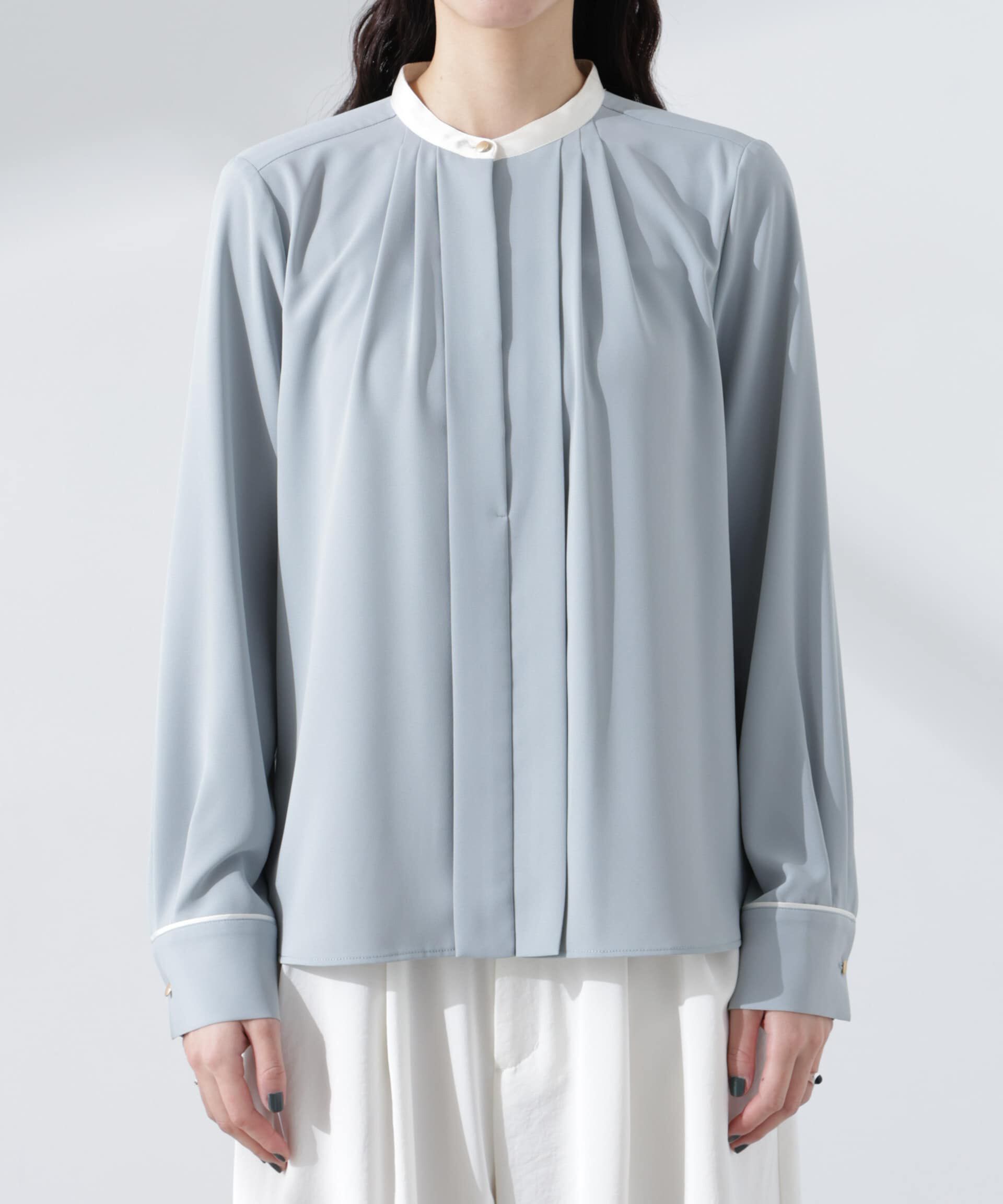 nano･universe「スタンドバイカラータックブラウス」|シャツ・ブラウス|