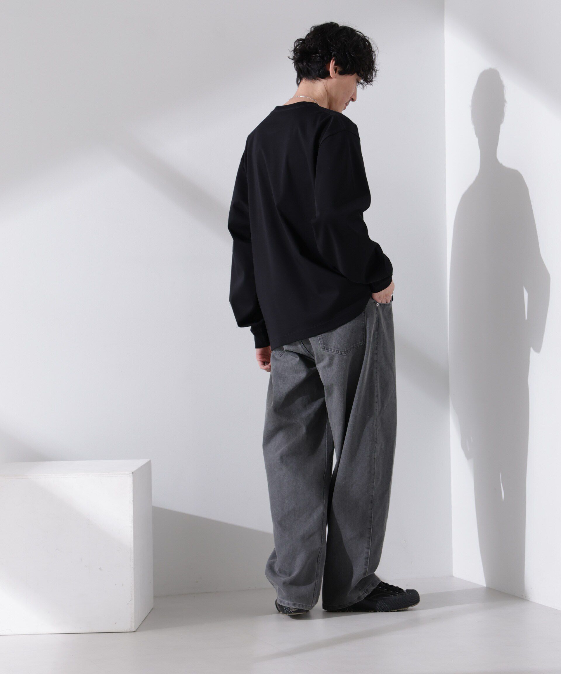 nano･universe「アンチスメル BIG クルーネックTシャツ 長袖」|Tシャツ・カットソー|