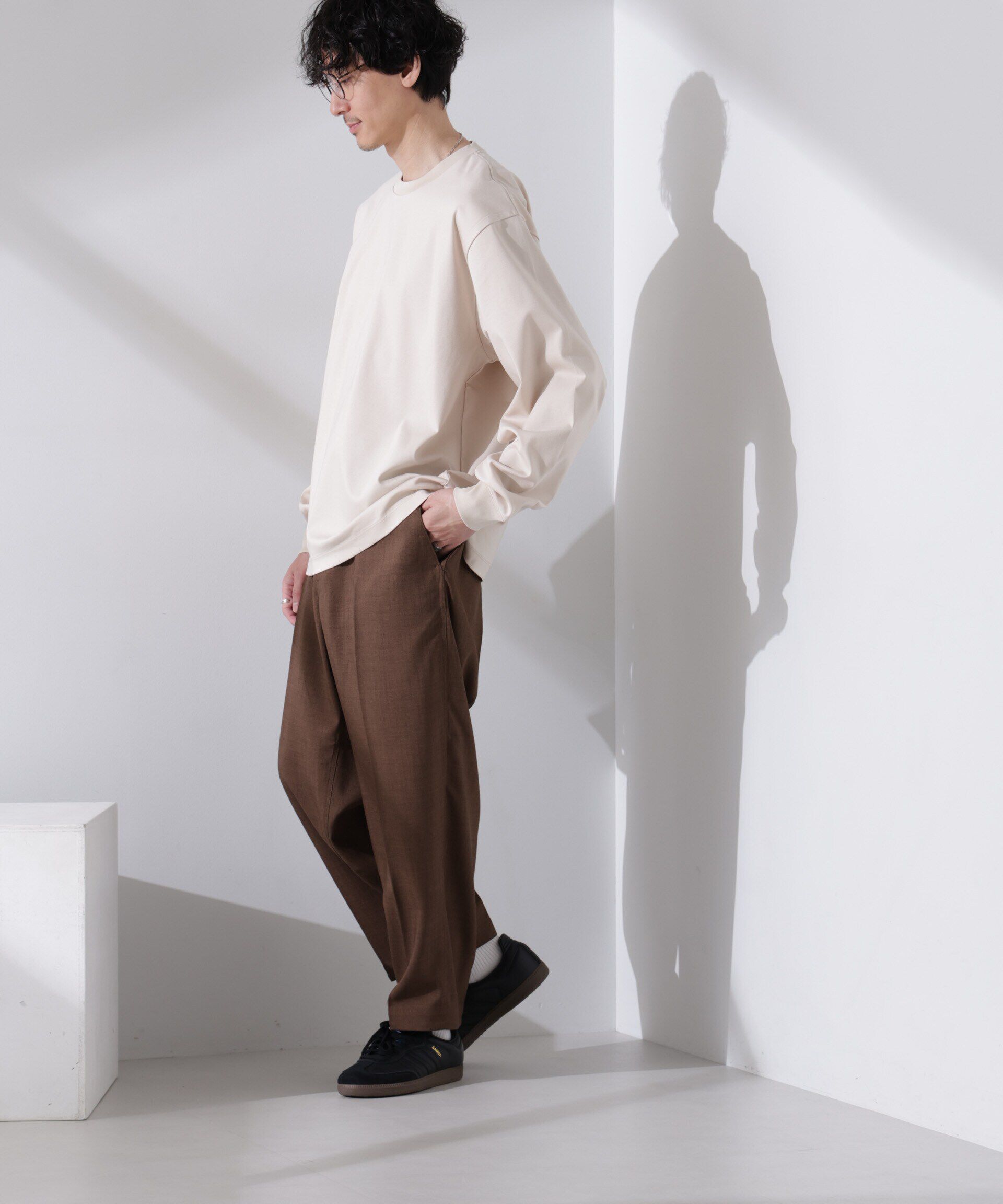 nano･universe「アンチスメル BIG クルーネックTシャツ 長袖」|Tシャツ・カットソー|