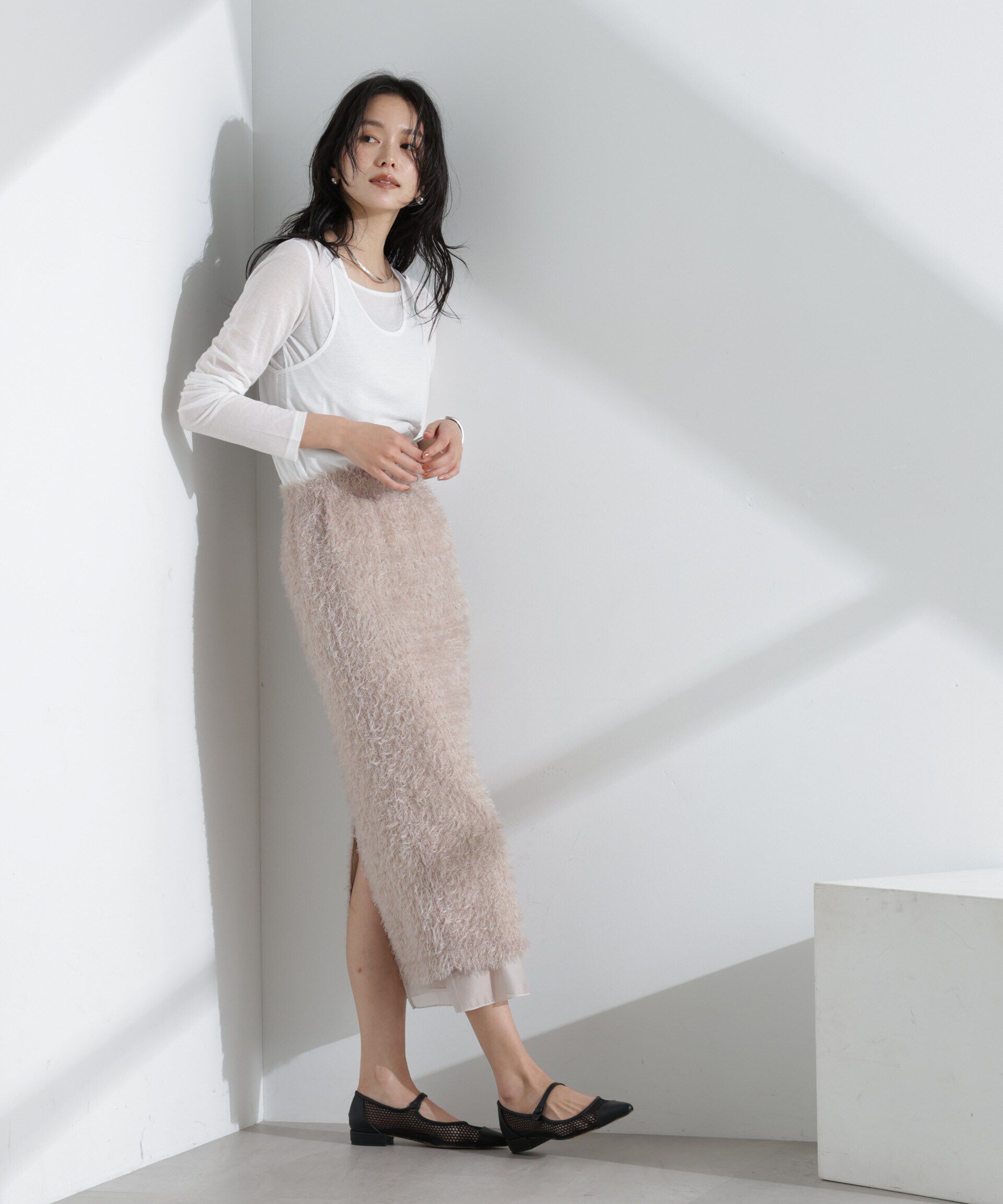 nano･universe「シアータンクトップ＋ロンTレイヤードセット」|Tシャツ・カットソー|