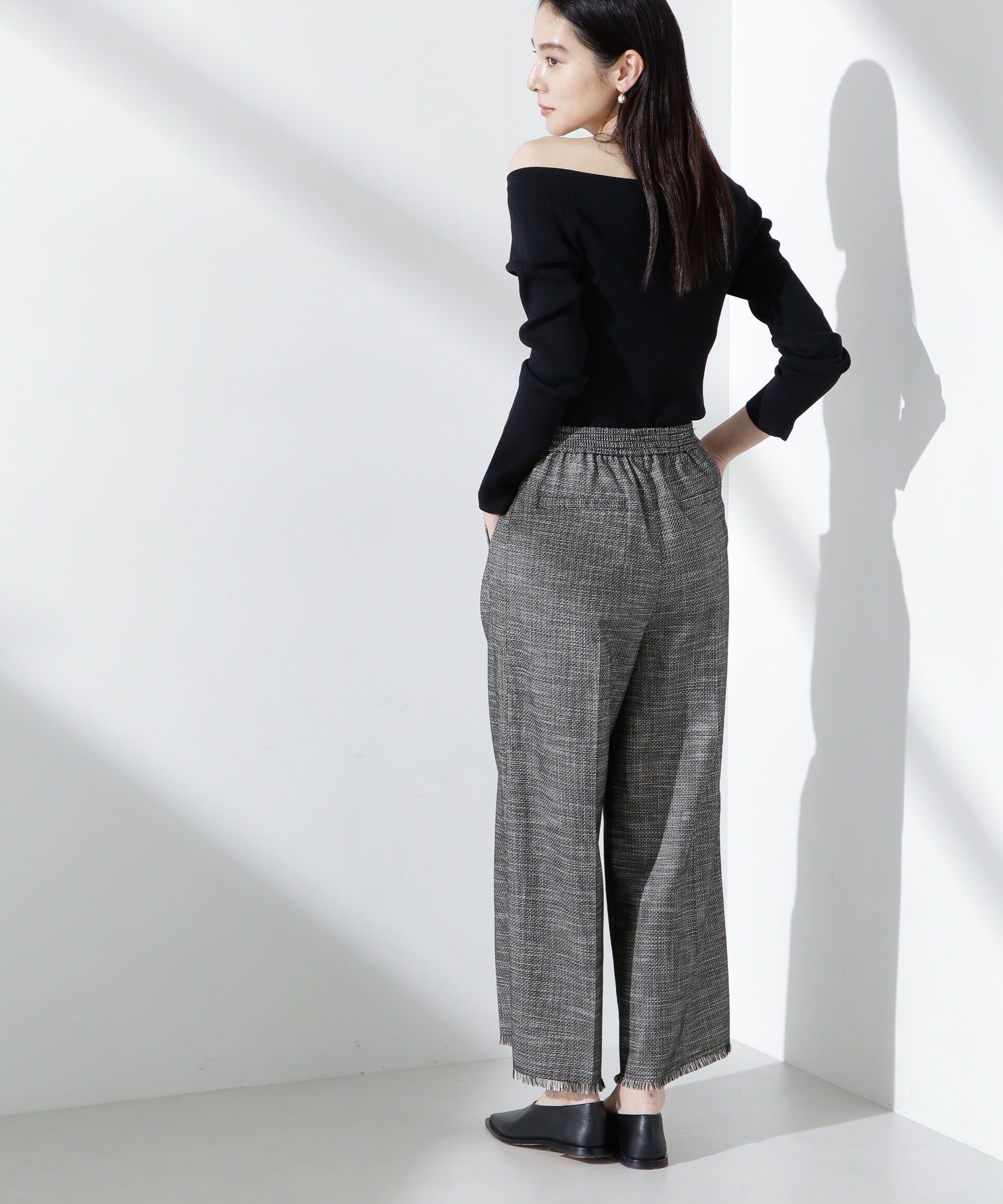 nano･universe「サイドラインフリンジパンツ」|チノ|