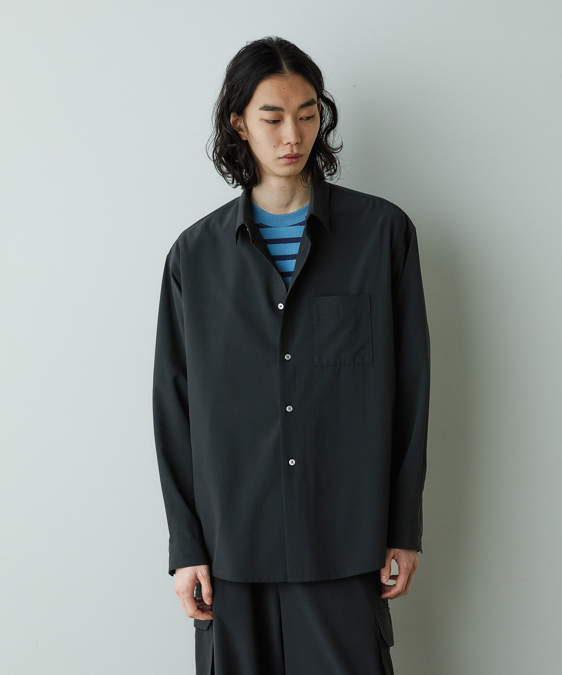 nano･universe「「HOTEL PALACE」オテルパラス アスレチックテックレギュラーカラーシャツ」|シャツ・ブラウス|