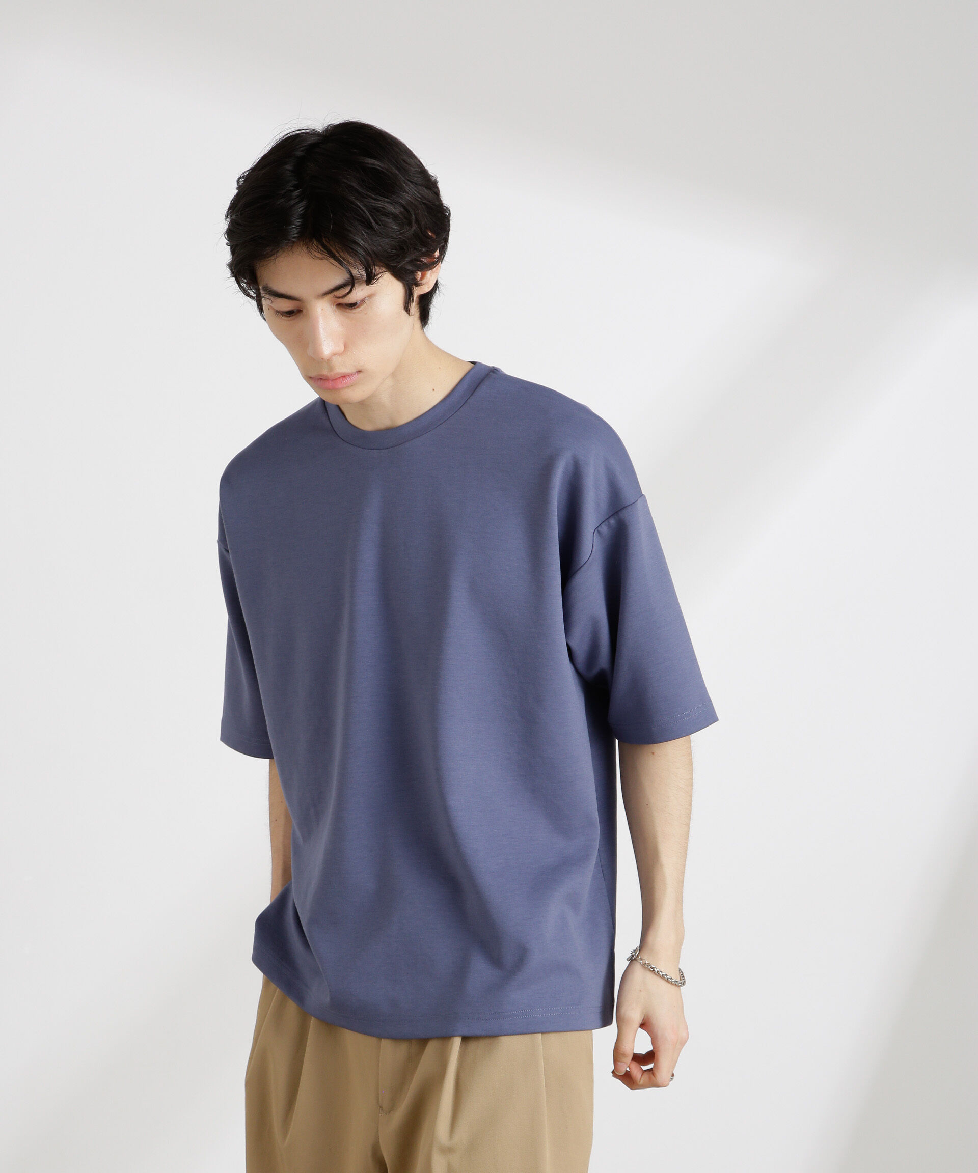 nano･universe「ワイドダンボールTシャツ 半袖」|Tシャツ・カットソー|