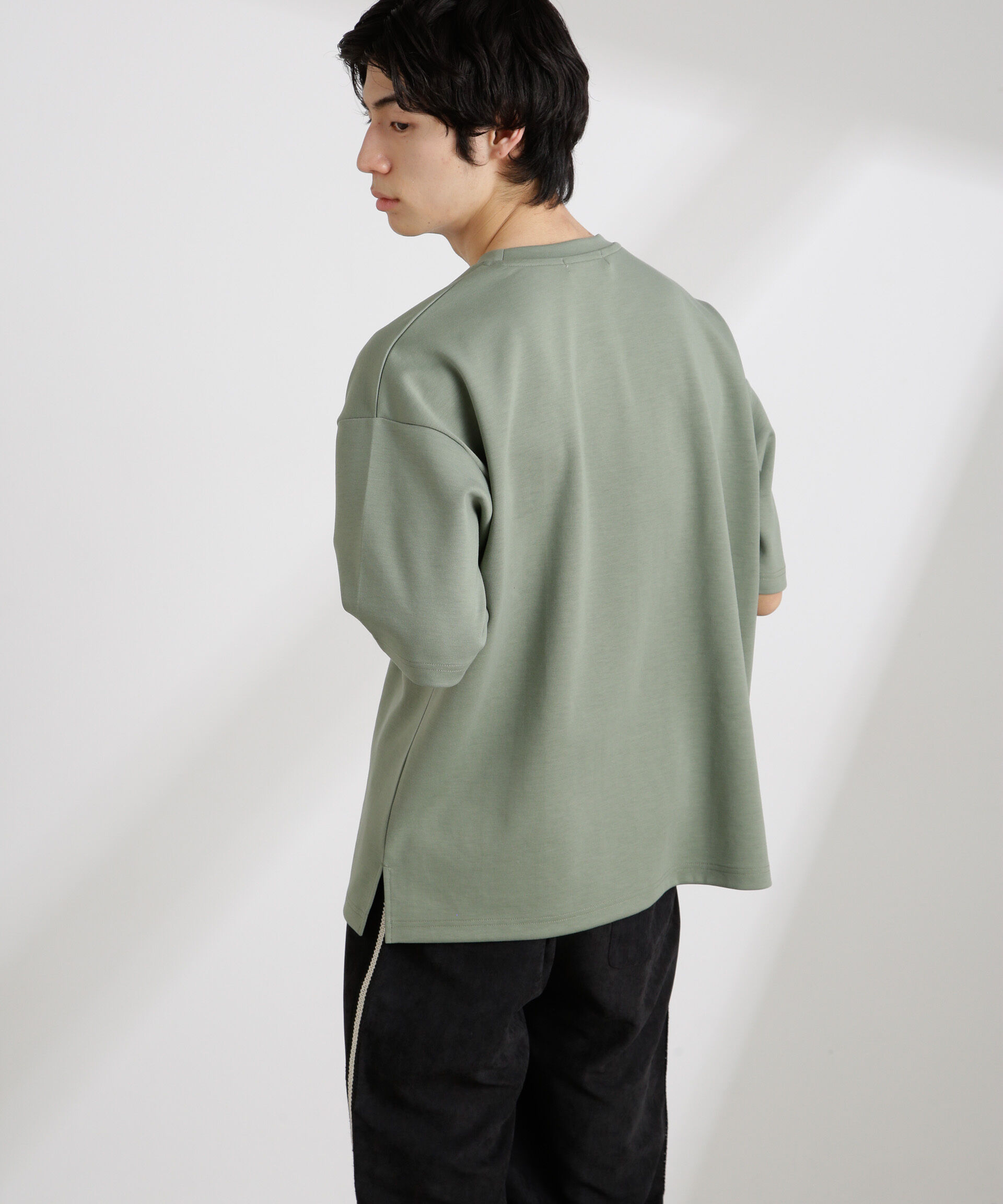 nano･universe「ワイドダンボールTシャツ 半袖」|Tシャツ・カットソー|