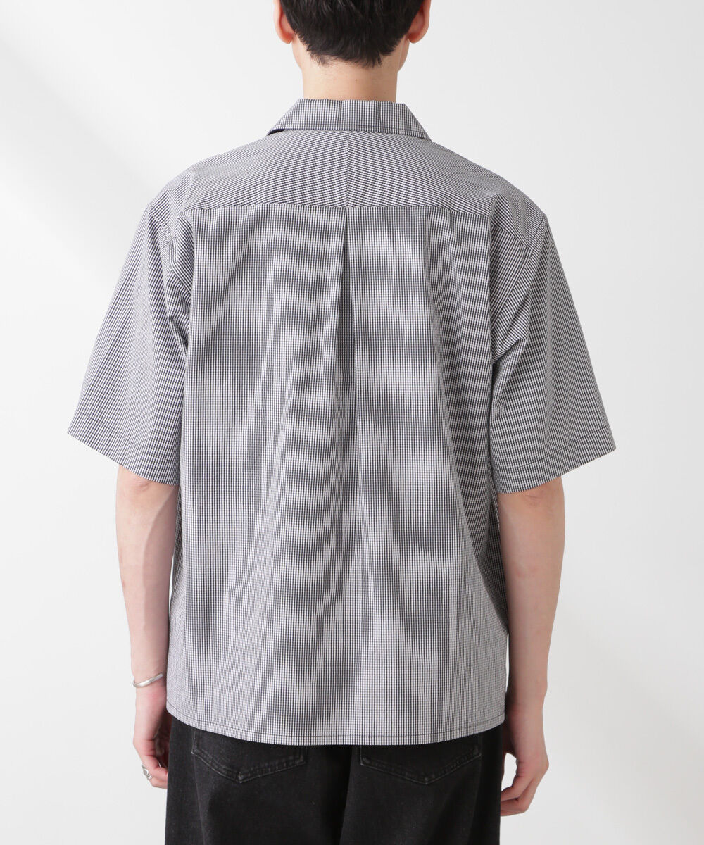 nano･universe「「NJ/CLUB」 マイクロギンガムチェックシャツ 半袖」|シャツ・ブラウス|