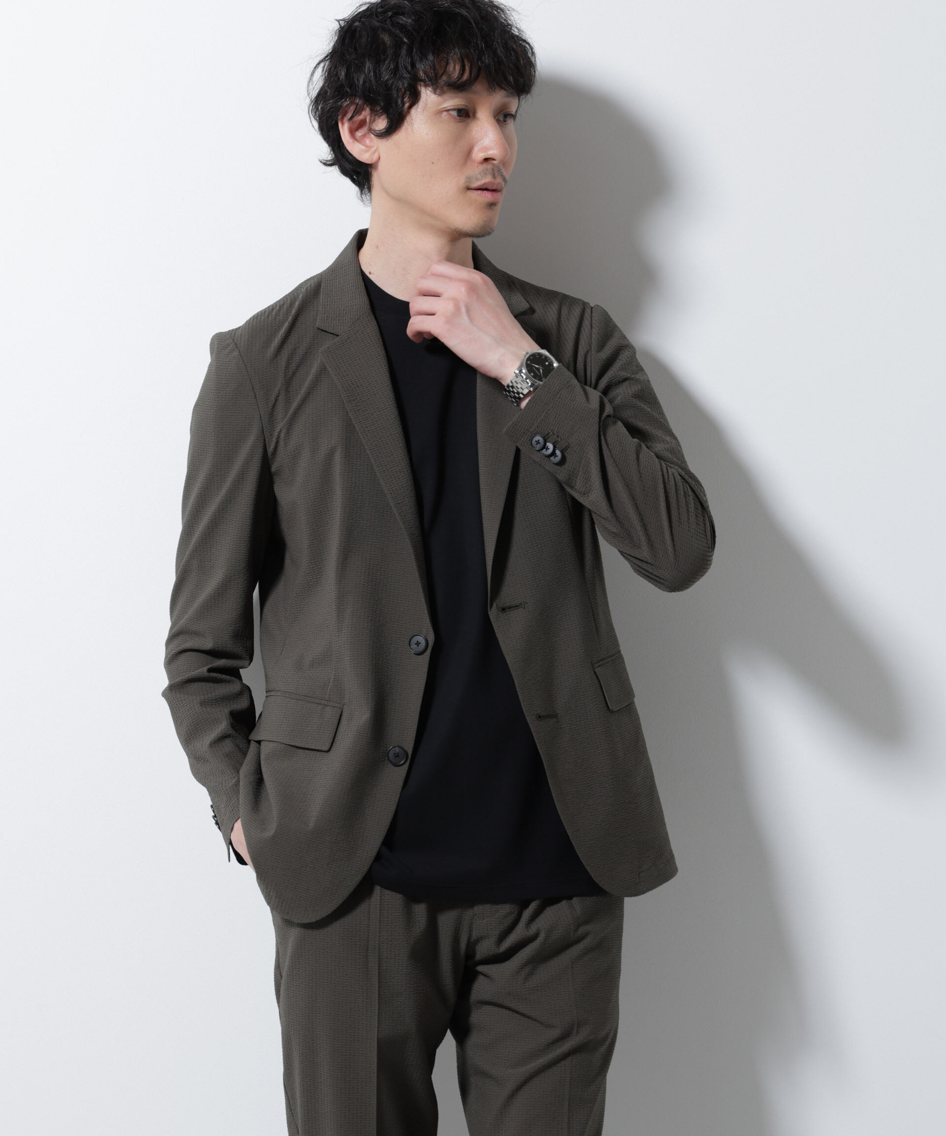 nano･universe「「Damerino」DotAir(R)サッカーストレッチセットアップ/吸水速乾」|スーツ|